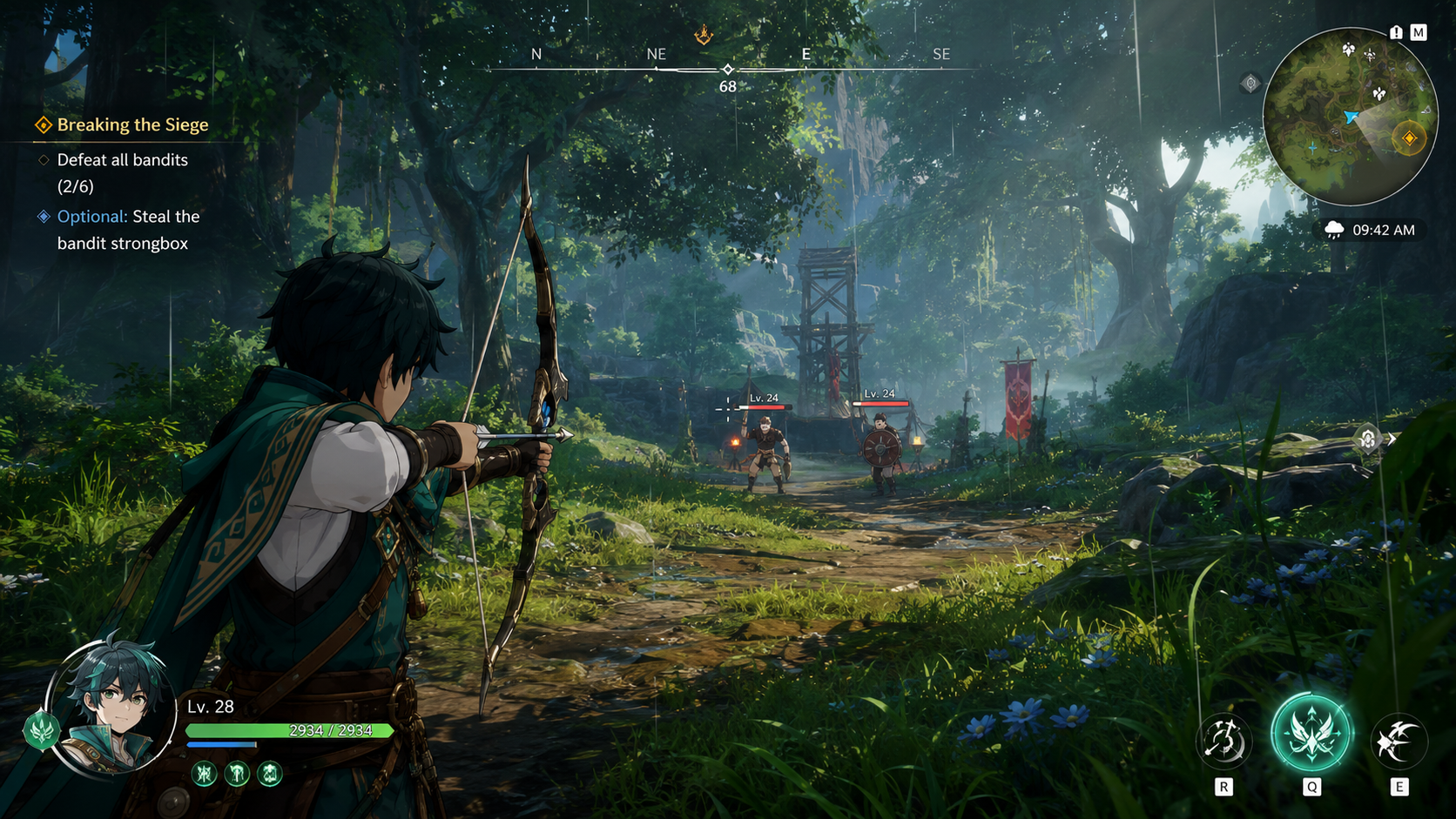 GPTImage2 open world forest archer HUD example