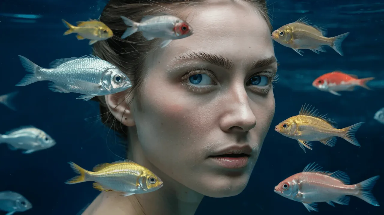Ideogram V3 photorealistic underwater portrait with natural light