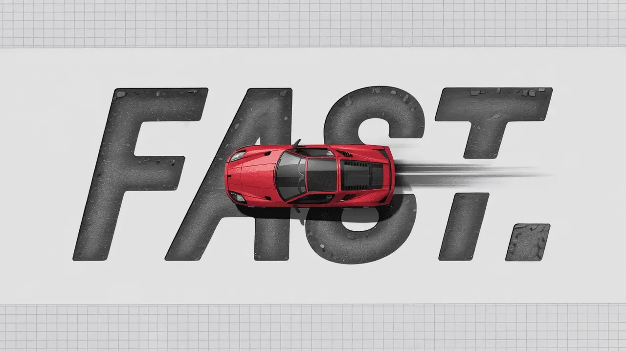 Ideogram V3 cinematic car poster rendered at Quality speed