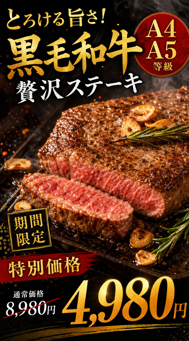 Japanese Wagyu Steak Food Ad