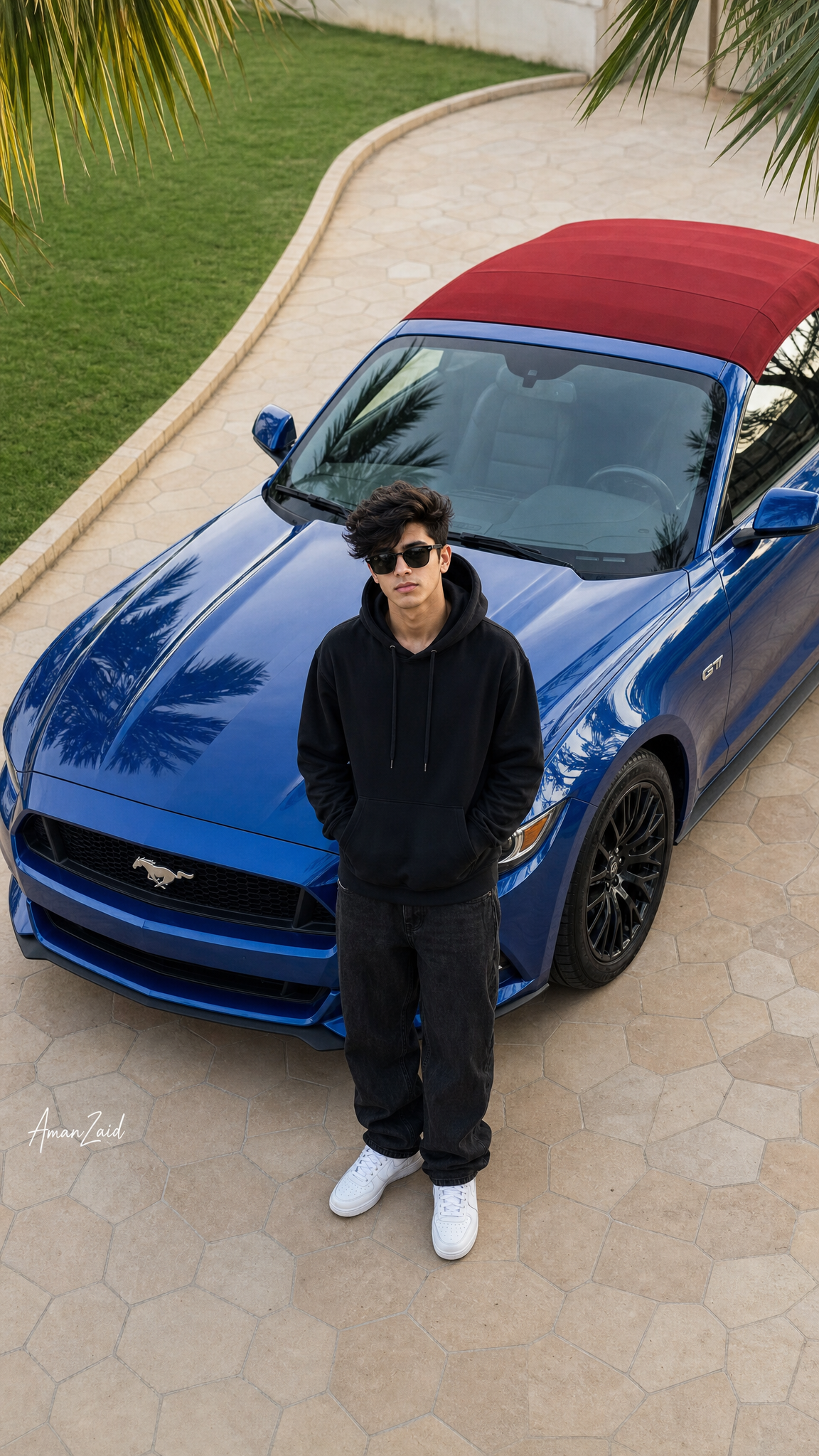 Luxury Convertible Driveway Portrait