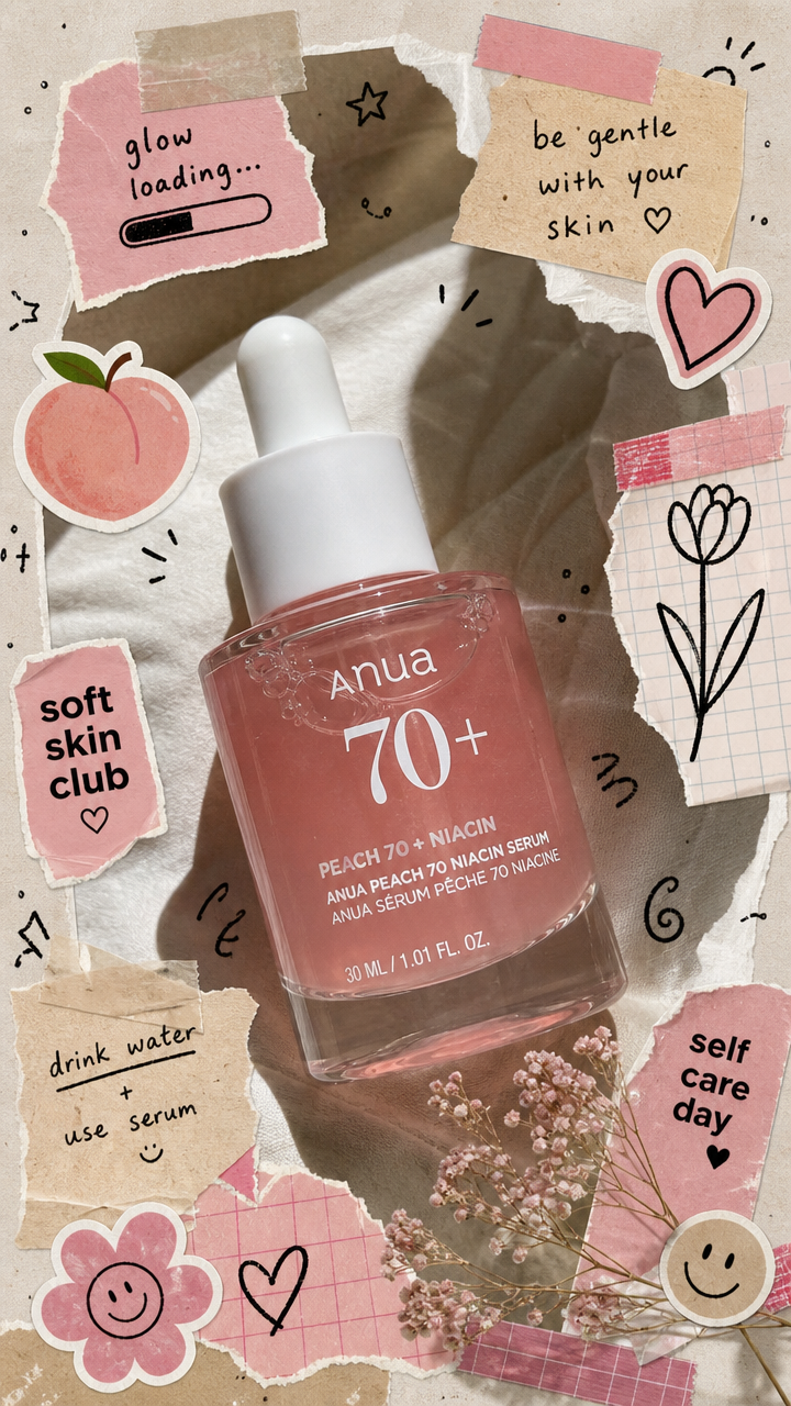 Peach Serum Sticker Reality Collage