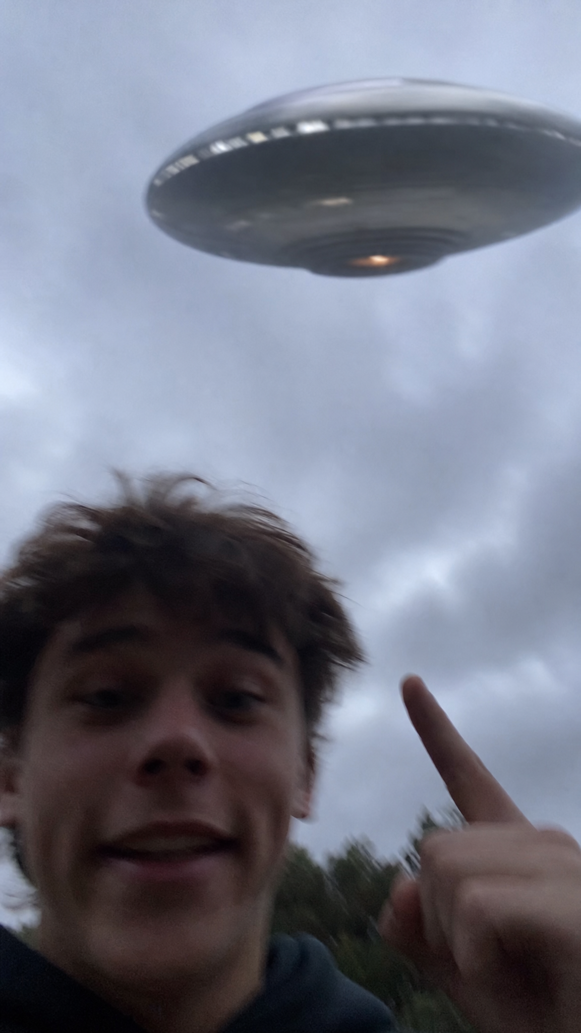 UFO Amateur Smartphone Selfie